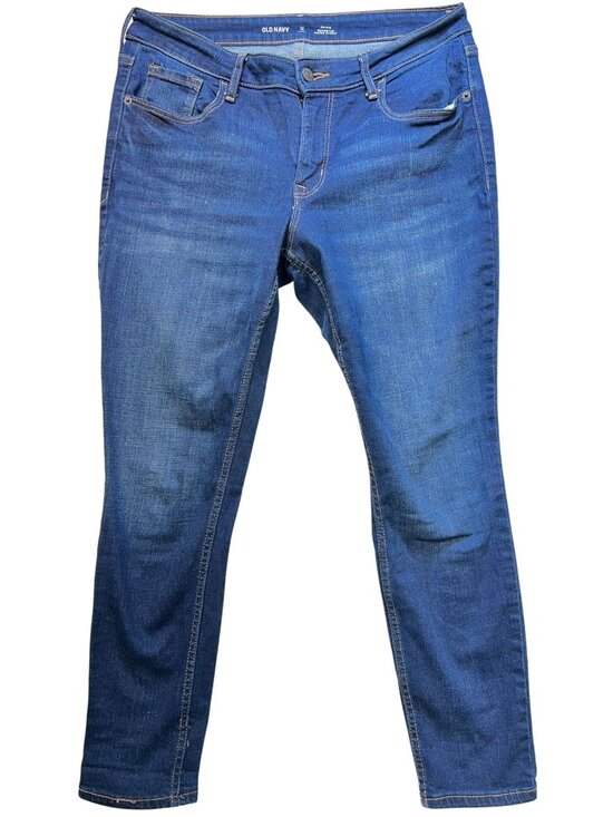 Old Navy Denim - Old Navy Women's Mid-Rise Rockstar Super Skinny Jeans Stretch Denim Size 12 Blue
